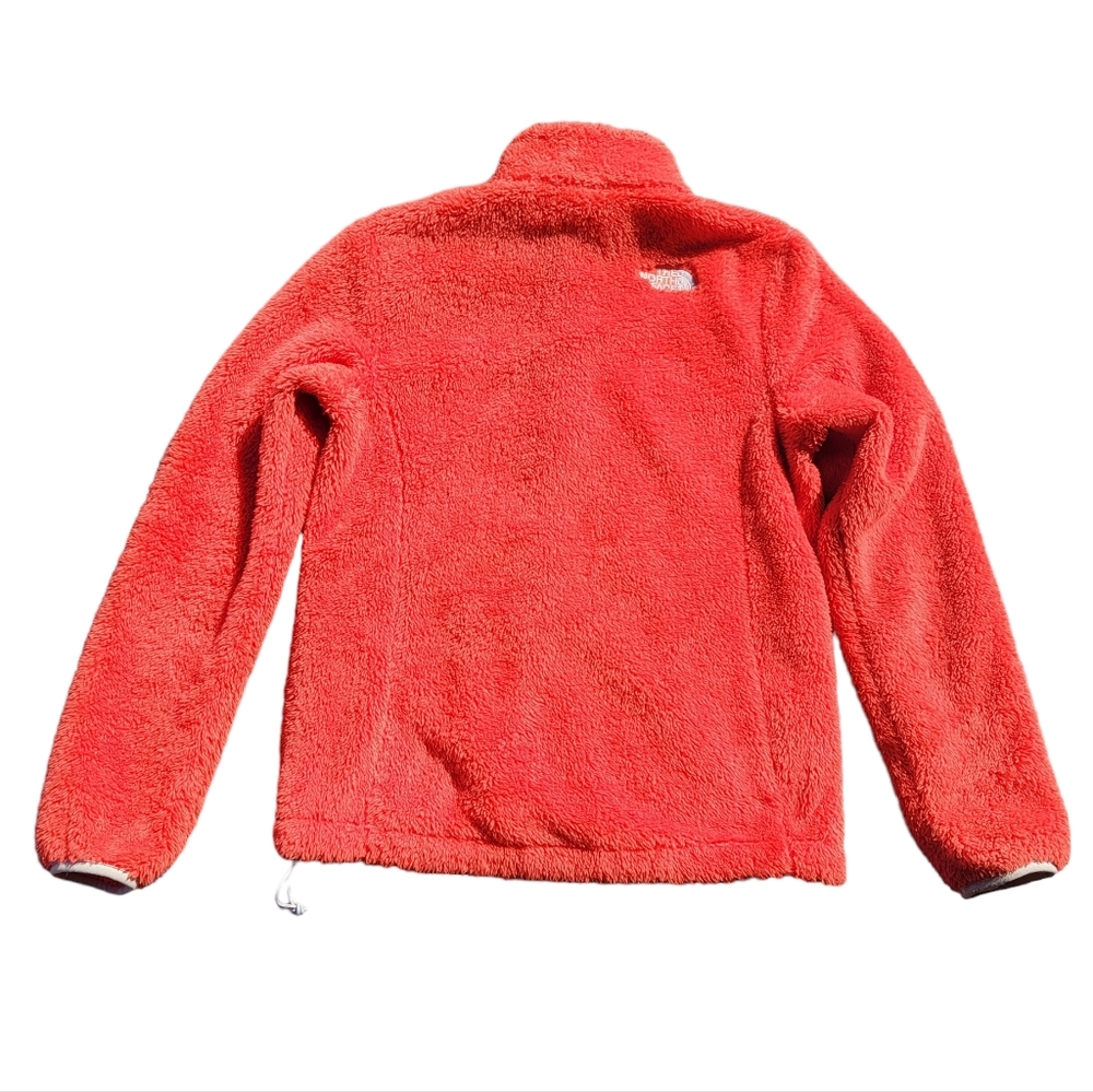 The North Face Vintage Fleece Bright Orange Red Fleece Zip Up Jacket Women's S - Picture 7 of 14